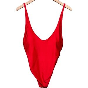 Red One Piece Swimsuit Women's Size XXL